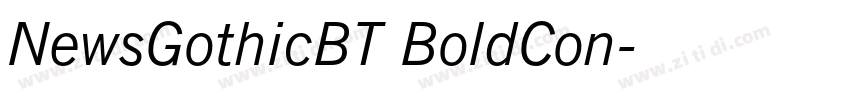 NewsGothicBT BoldCon字体转换